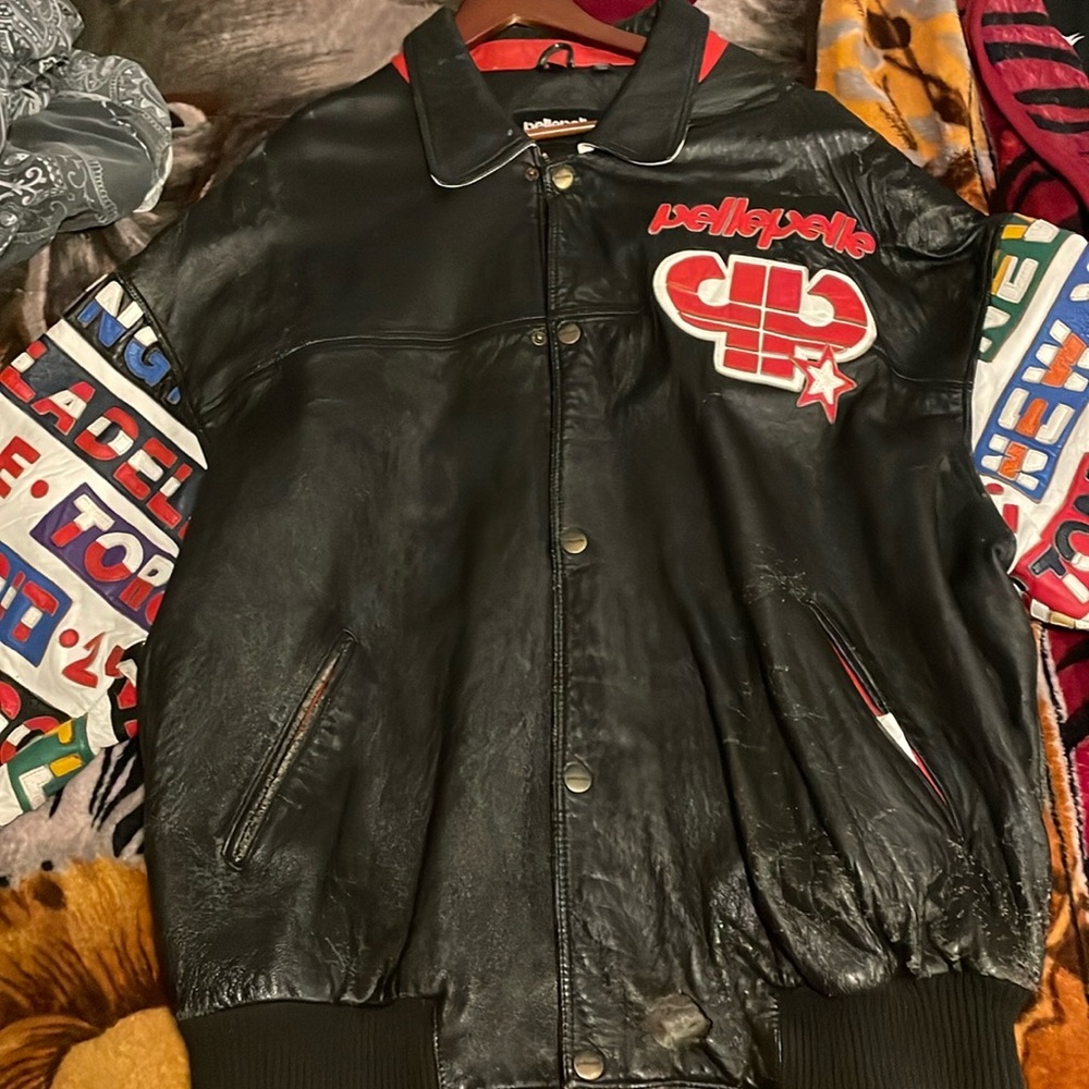 VINTAGE Pelle Pelle Leather Jacket NBA LIMITED EDITION